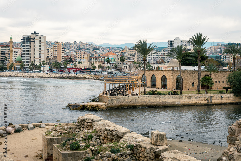 Ruins of the Crusaders Castle in Sidon. Sidon Sea Castle in Saida, Lebanon. Ruins of the Crusaders Castle in Sidon. Sidon Sea Castle in Saida, Lebanon.
