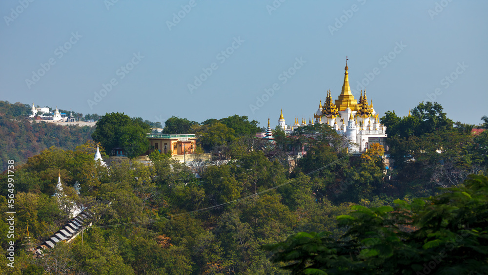 Pagoda and Stupa of Mandalay in Myanmar