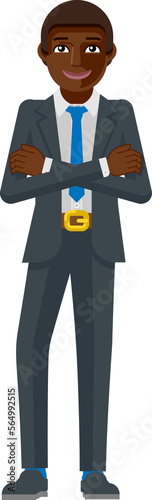 Black Business Man Mascot C...