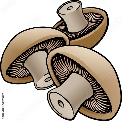 Mushroom Vegetable Cartoon ...