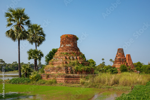 The temple ruins of Ava at Mandalay in Myanmar photo