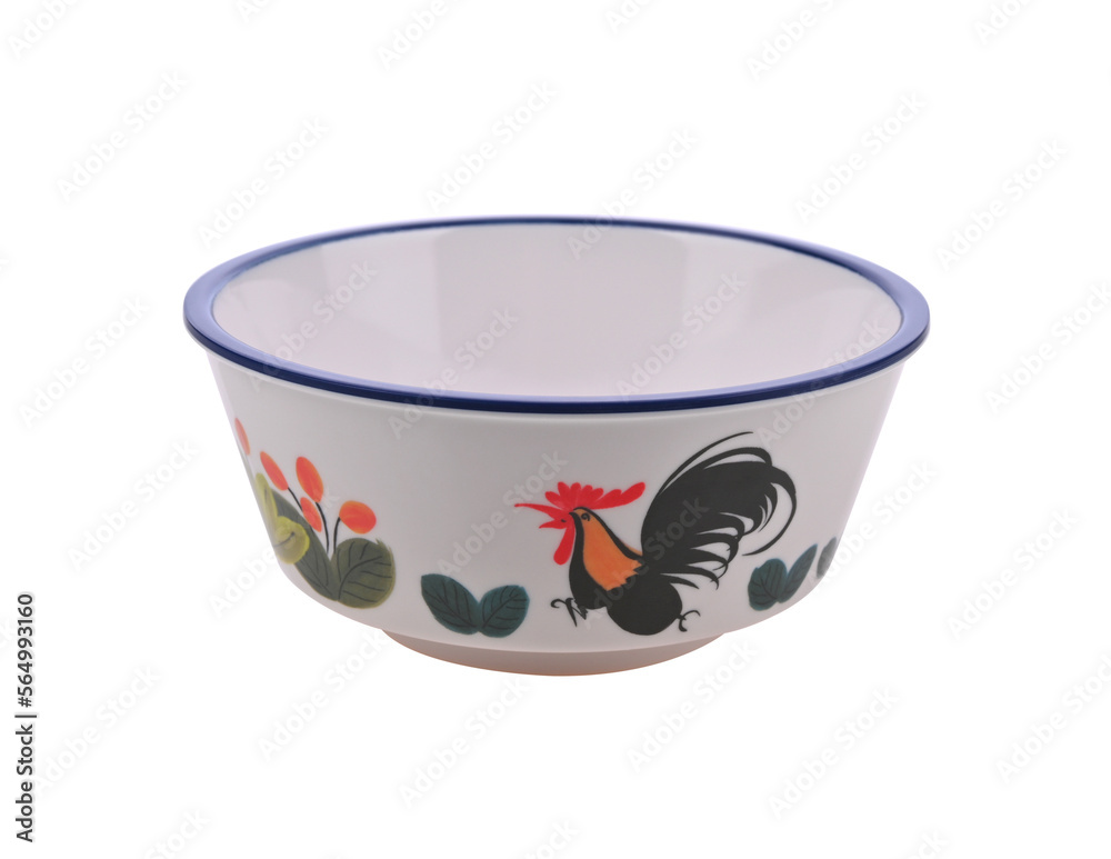 Image of chicken pattern on bowl on transparent png Image of chicken pattern on bowl on transparent png