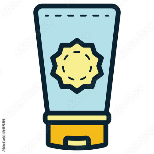 sunscreen cosmetic product illustration