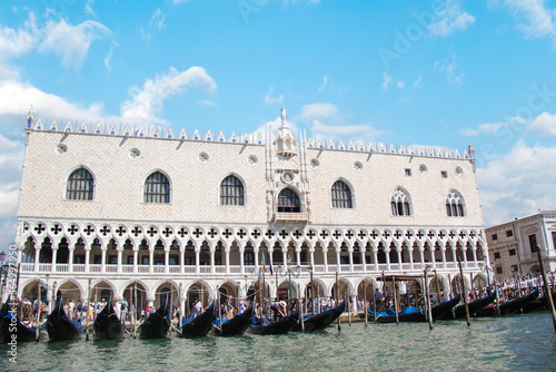 Beautiful view of the Doge's Palace and St. Mark's Basilica in Venice, Italy