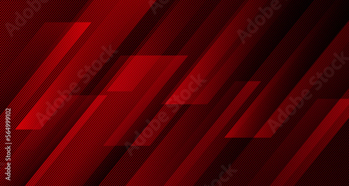 3D red geometric abstract background overlap layer on dark space with diagonal lines decoration. Modern graphic design element striped style for banner, flyer, card, brochure cover, or landing page