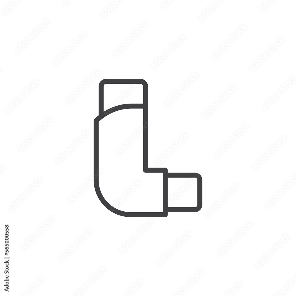 Asthma inhalator line icon Asthma inhalator line icon