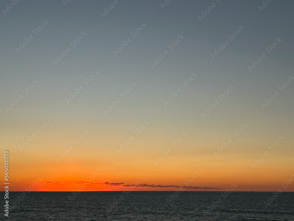sunset on the coast of the atlantic ocean