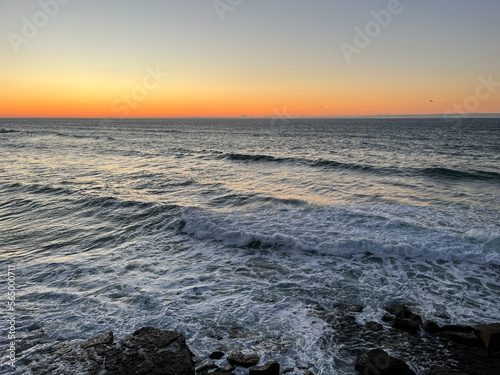 sunset on the coast of the atlantic ocean
