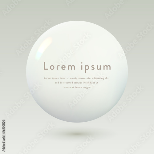 White round badge