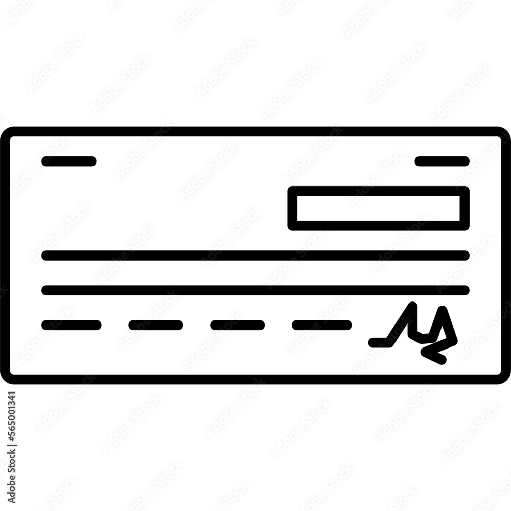 Bank check Icon Bank check Icon