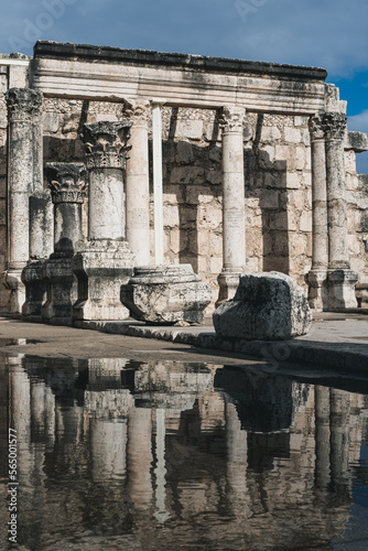 vew of temple in Capharnaum photo