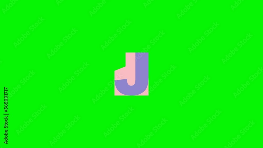 Alphabet J paper cut, Ransom Note Animation paper cut on green screen Alphabet J paper cut, Ransom Note Animation paper cut on green screen