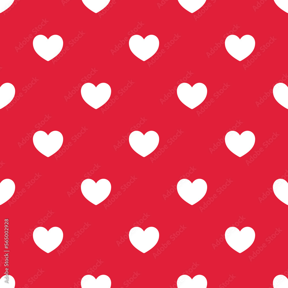 Seamless pattern with hearts, romantic background