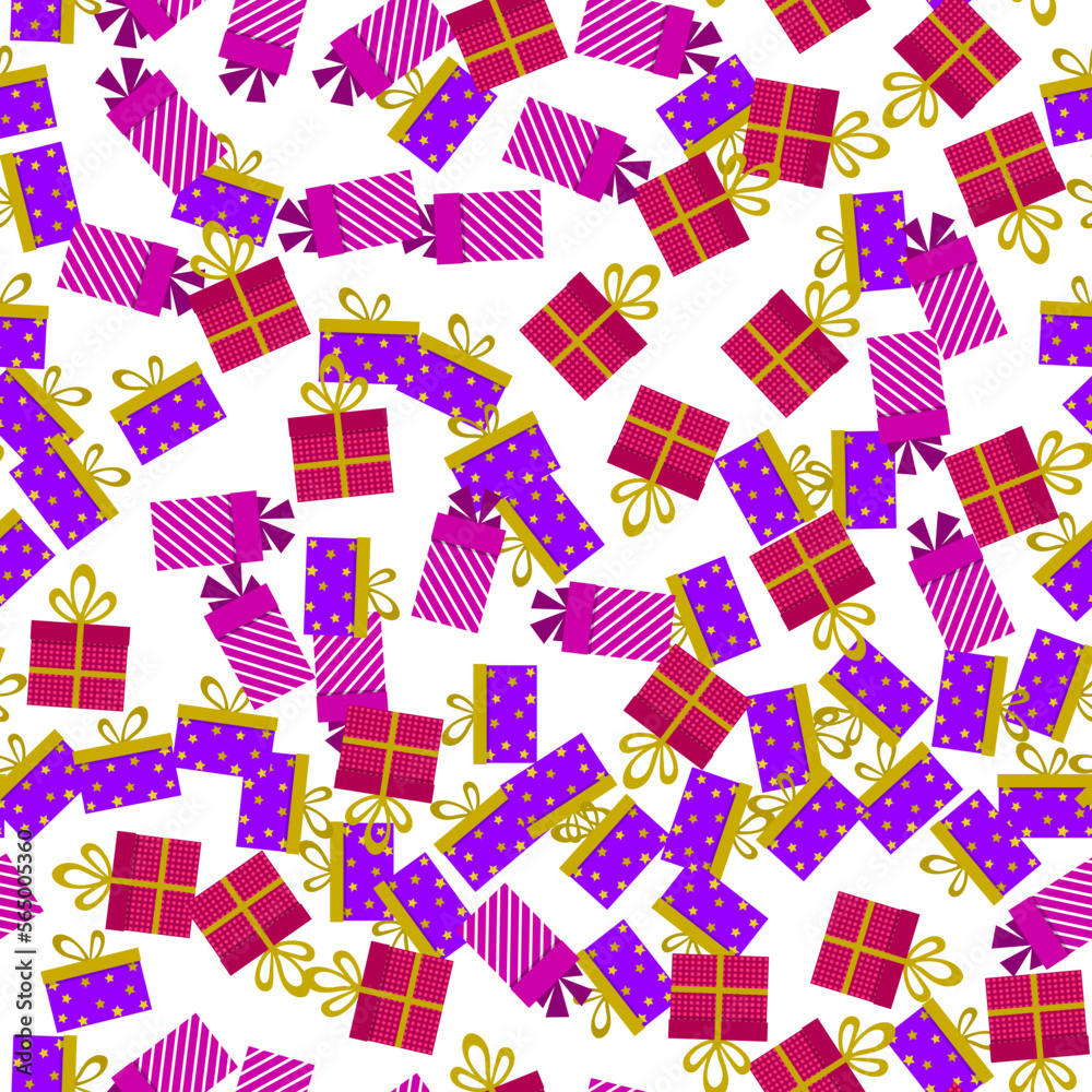 Seamless pattern with colorful gift boxes Seamless pattern with colorful gift boxes
