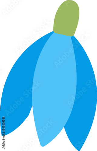 Snowdrop flower bloom flat icon Springtime