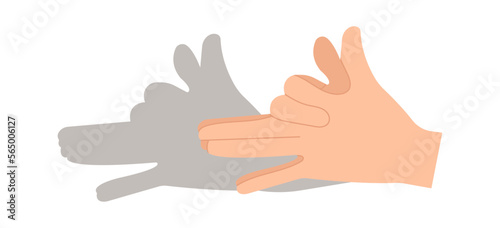 Make shadow hand animals flat icon Dog silhouette