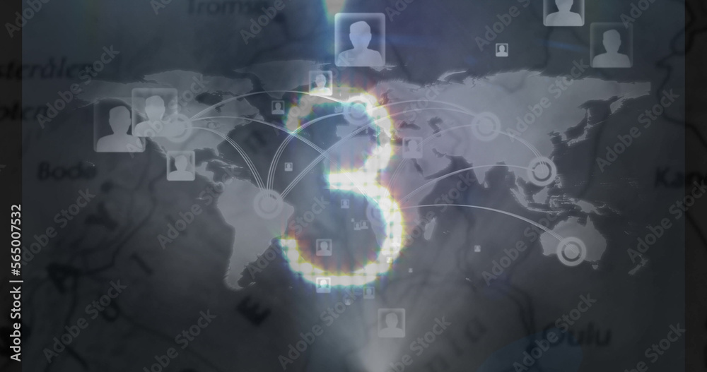 Countdown against grey background 4k Countdown against grey background 4k