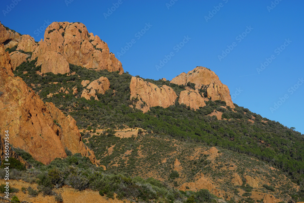Rote Felsen Massif de l’Esterel Côte d’Azur Frankreich