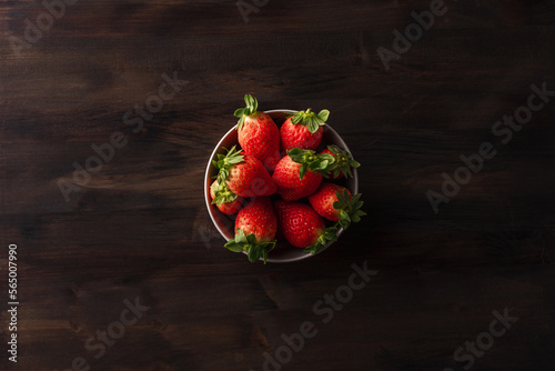 A bowl of fresh strawberries from Huelva, Andalusia is a delicious and healthy treat