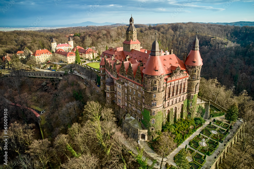 Zamek Książ w  Wałbrzychu - obrazy, fototapety, plakaty 