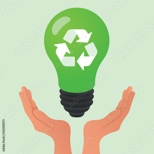 Hands Supporting Eco Bulb