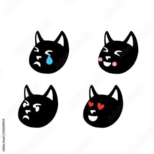emoticon cat icons logo © moid99