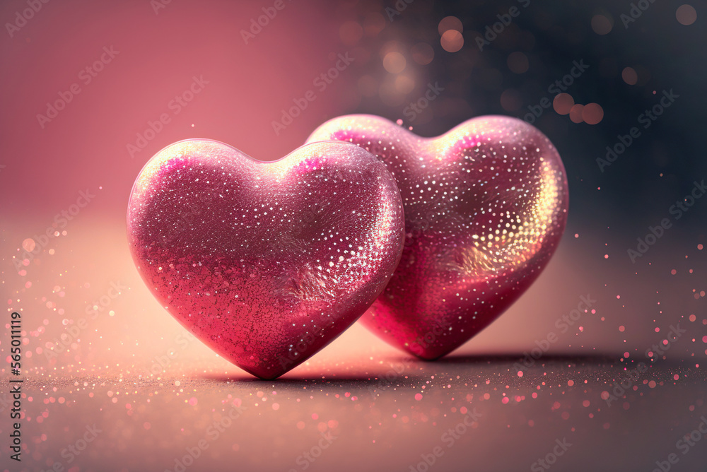 Obraz premium valentine hearts background