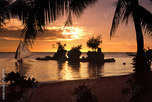 Boracay beach sunset photo