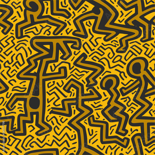 Ethnic African style Geometric Vector Seamless Pattern textile print. traditional design. Creative pattern backgrounds.