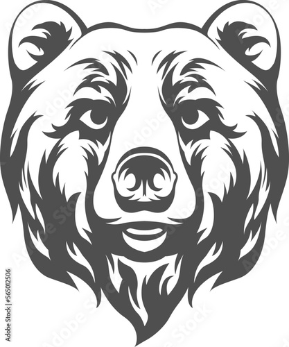 Wallpaper Mural Head of bear. Abstract character illustration. Graphic logo design template for emblem. Image of portrait. Torontodigital.ca