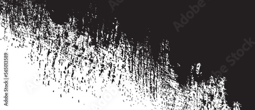 Black brush background. Black ink splash on backdrop. Brush stroke background for wallpaper, paint splatter template, dirt banner, watercolor design, dirty texture. Trendy brush background, vector