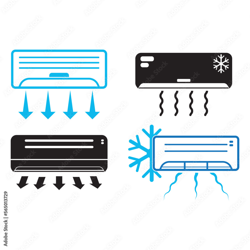 Air conditioning logo illustration isolated vector sign symbol Air conditioning logo illustration isolated vector sign symbol