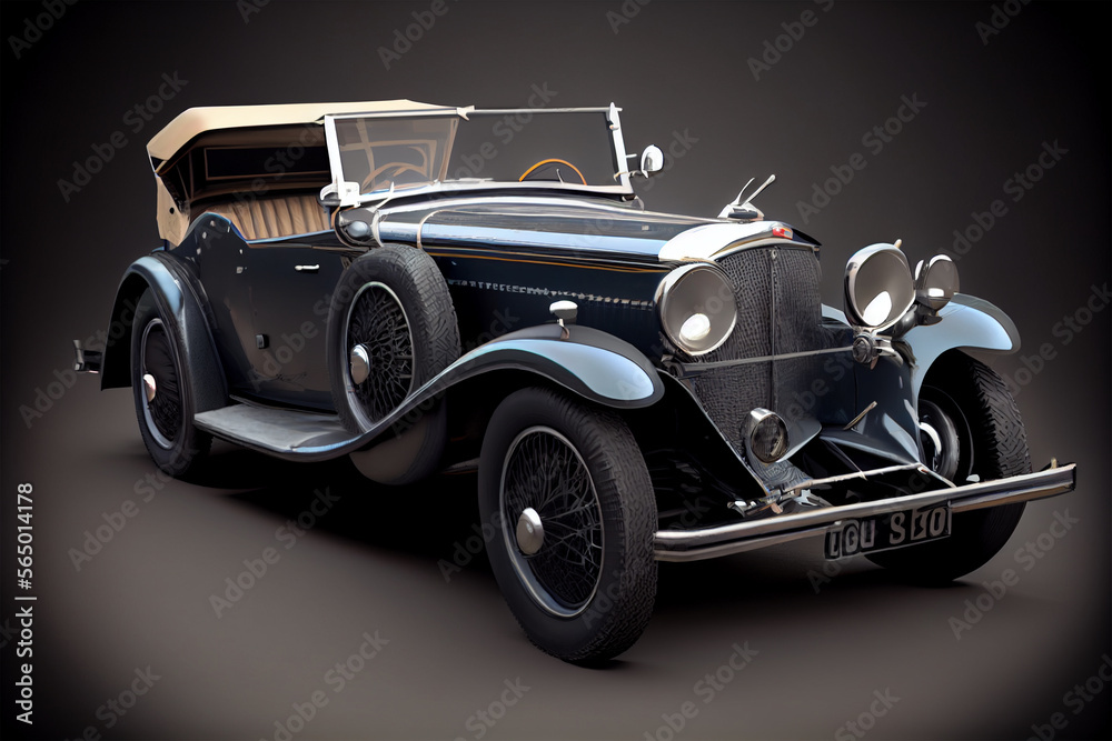 Vintage Antique car model for car lover and enthusiast Stock イラスト