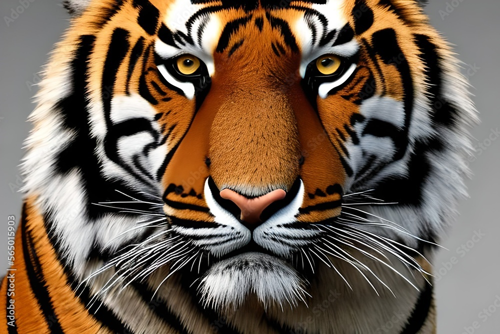 portrait of a tiger. Generate AI. portrait of a tiger. Generate AI.