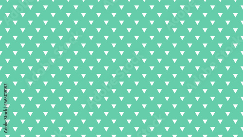 white colour triangles pattern over medium aquamarine green useful as a background