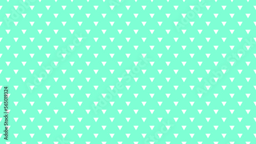 white colour triangles pattern over aquamarine cyan useful as a background