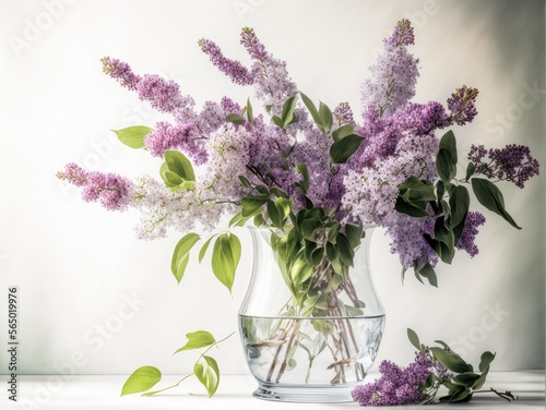 lavender flowers in a vase , ai generated