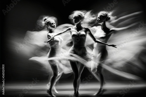 Foto ballet dancers on stage , ai generated