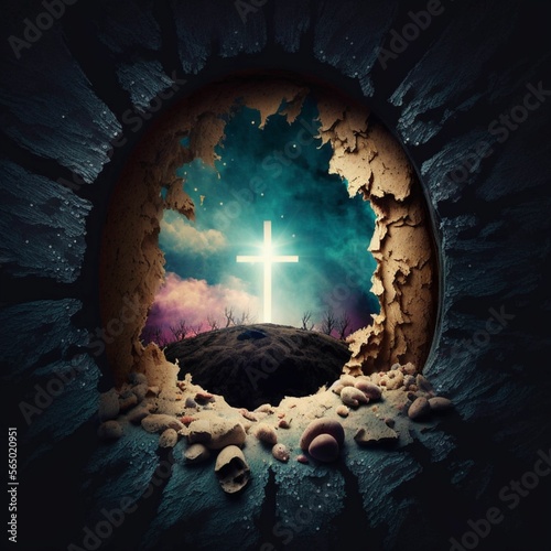Holy Saturday Design background created with generative AI technology