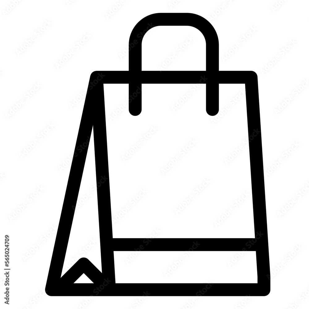 shopping bag icon vector line shopping bag icon vector line