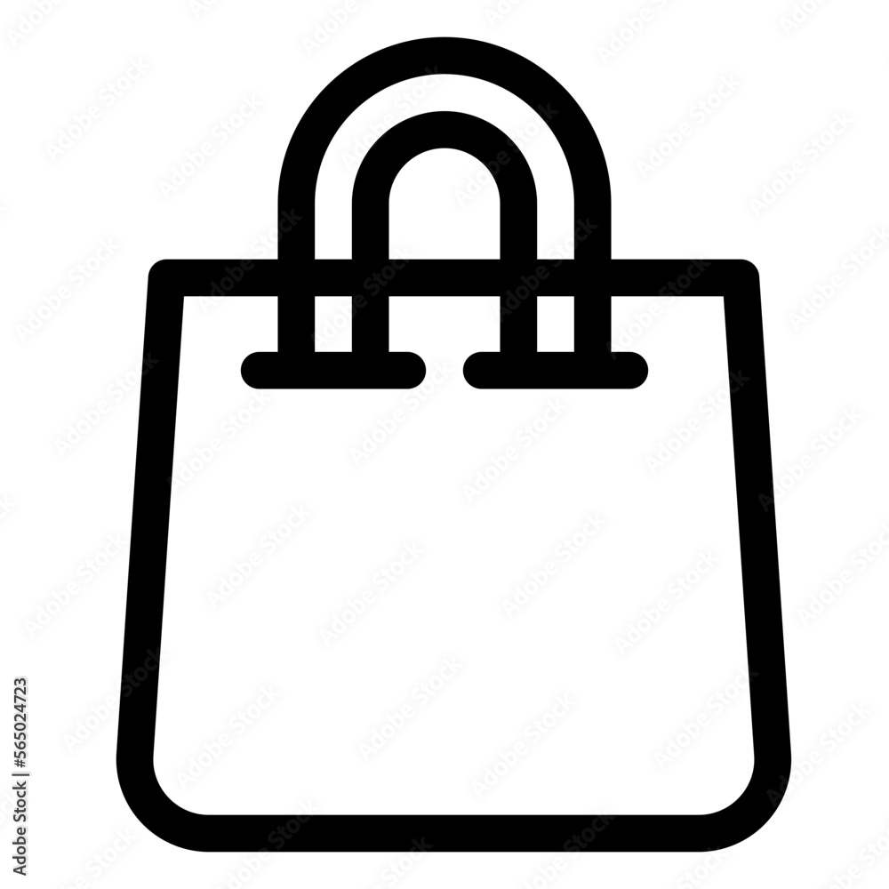 shopping bag icon vector line shopping bag icon vector line