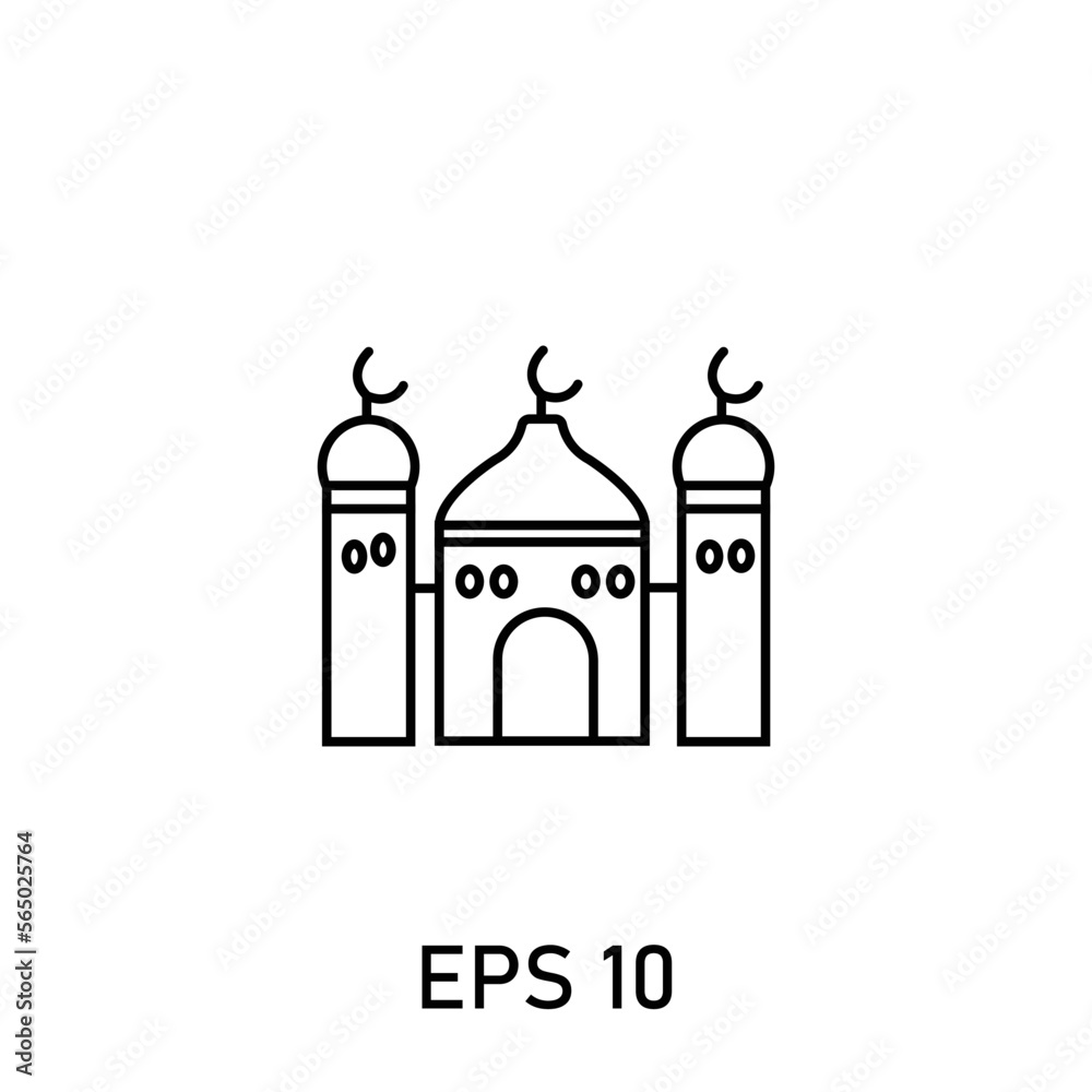 grand mosque icon on white background
