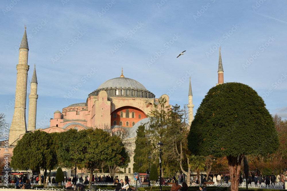 Fototapeta premium Cathedral (mosque) Hagia Sophia in Istanbul, Turkey, religion