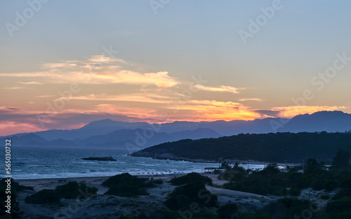 Sunset on the seashore