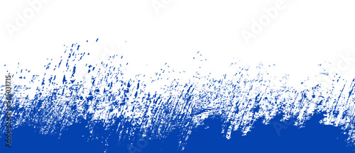 Navy blue brush background. Blue ink splash on backdrop. Brush stroke background for wallpaper, paint splatter template, dirt banner, watercolor design, dirty texture. Trendy brush background, vector