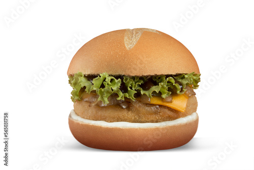 hamburger isolated on white