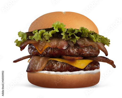 hamburger isolated on white