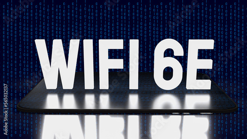 The wifi 6e for technology concept 3d rendering photo