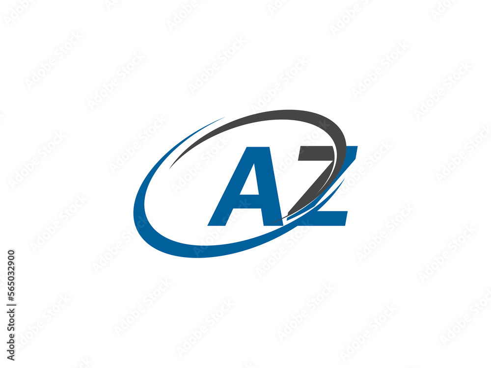 AZ letter creative modern elegant swoosh logo design AZ letter creative modern elegant swoosh logo design