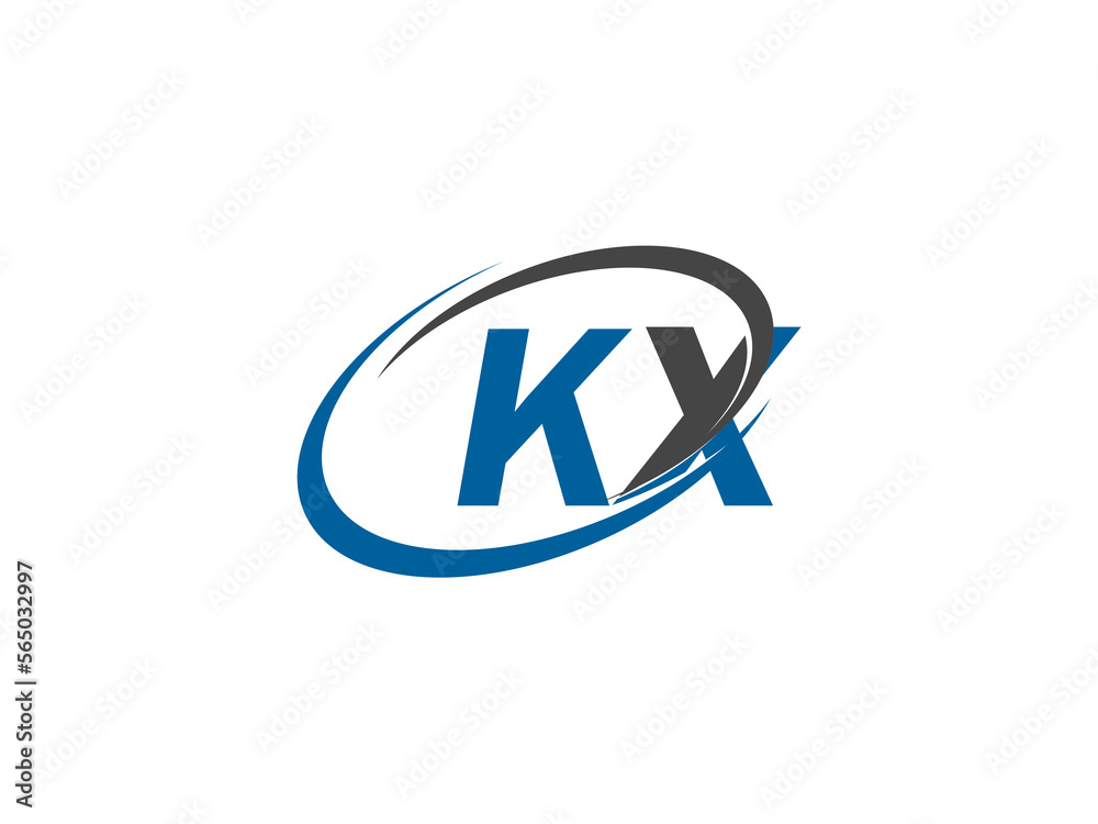 KX letter creative modern elegant swoosh logo design KX letter creative modern elegant swoosh logo design